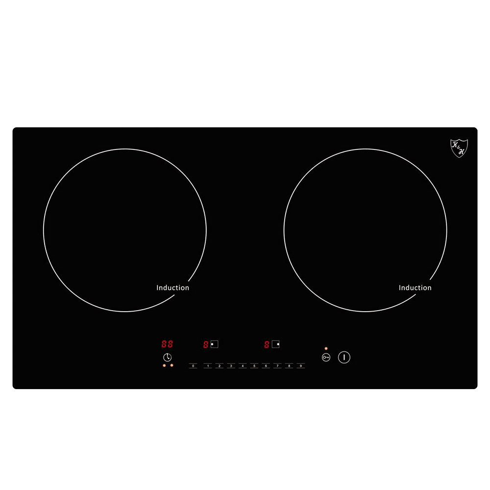 K&H Double 2 Burner Dual 24 Built-in Induction Electric Stove Ceramic  Cooktop 24 Inch 120V 1800W INDH-1802-120Hx - Kitchen & Home